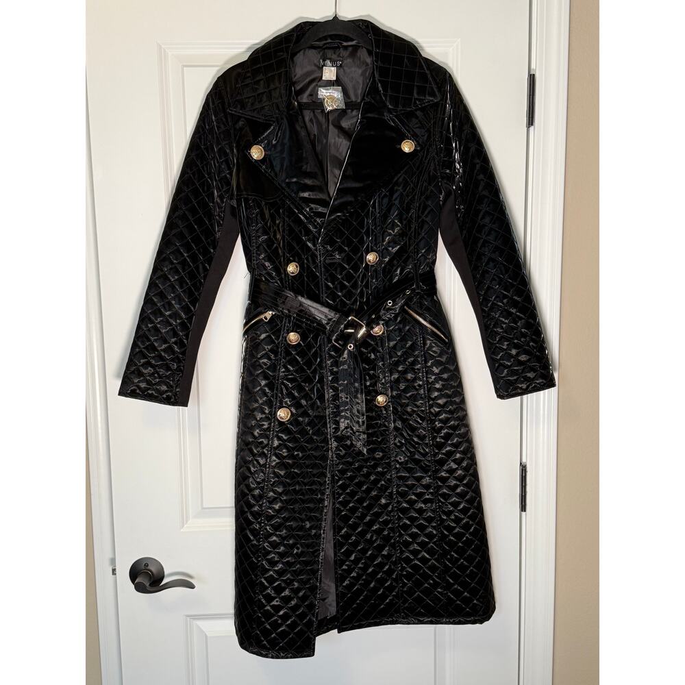 Quilted Buckle Detail Coat NWOT